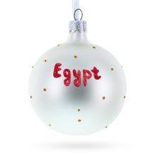 Load image into Gallery viewer, Flag of Egypt Glass Ball Christmas Ornament 3.25 Inches