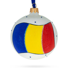 Load image into Gallery viewer, Flag of Romania Glass Ball Christmas Ornament 3.25 Inches