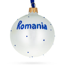 Load image into Gallery viewer, Flag of Romania Glass Ball Christmas Ornament 3.25 Inches