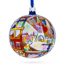 Load image into Gallery viewer, 1913 &#39;Paris Through the Window&#39; by Marc Chagall Artistic Glass Ball Christmas Ornament 4 Inches