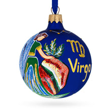Load image into Gallery viewer, Virgo Zodiac Horoscope Sign Glass Ball Christmas Ornament 3.25 Inches
