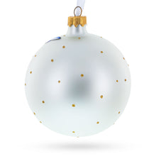 Load image into Gallery viewer, Cupid with Bow and Heart Glass Ball Christmas Ornament 4 Inches