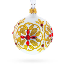 Load image into Gallery viewer, Bejeweled Star Handcrafted Glass Ball Christmas Ornament 3.25 Inches