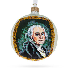 Load image into Gallery viewer, USA President George Washington Glass Ball Christmas Ornament 4 Inches