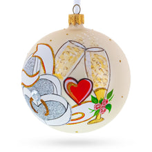 Load image into Gallery viewer, Wedding Flutes Glass Ball Christmas Ornament 4 Inches