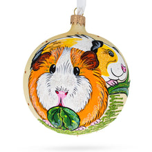 Load image into Gallery viewer, Guinea Pigs Glass Ball Christmas Ornament 4 Inches