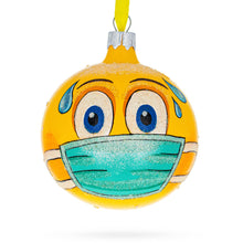 Load image into Gallery viewer, Facial Expressions in Mask Glass Ball Christmas Ornament 3.25 Inches