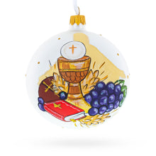 Load image into Gallery viewer, First Communion on White Glass Ball Christmas Ornament 4 Inches