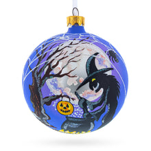 Load image into Gallery viewer, The Witch on Halloween Glass Ball Christmas Ornament 4 Inches