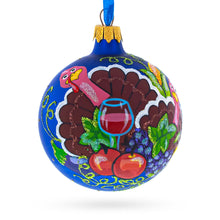 Load image into Gallery viewer, Turkey and Thanksgiving Party Glass Ball Christmas Ornaments 3.25 Inches