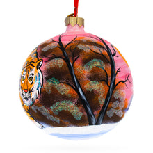 Load image into Gallery viewer, Tiger in the Snow Glass Ball Christmas Ornament 4 Inches