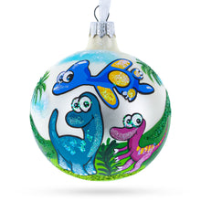 Load image into Gallery viewer, Baby Dinosaurs Glass Ball Christmas Ornament 3.25 Inches