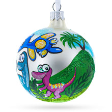 Load image into Gallery viewer, Baby Dinosaurs Glass Ball Christmas Ornament 3.25 Inches