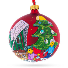 Load image into Gallery viewer, Building Blocks House Glass Ball Christmas Ornament 4 Inches