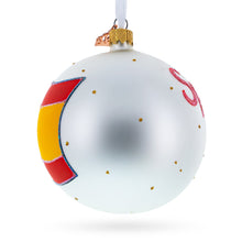 Load image into Gallery viewer, Flag of Spain Glass Ball Christmas Ornament 4 Inches