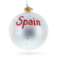 Load image into Gallery viewer, Flag of Spain Glass Ball Christmas Ornament 4 Inches