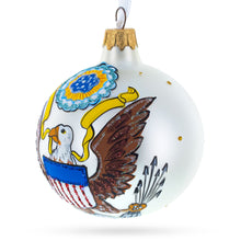 Load image into Gallery viewer, USA Coat of Arms Glass Ball Christmas Ornament 3.25 Inches