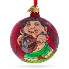 Load image into Gallery viewer, Troll the Cook Glass Ball Christmas Ornament 3.25 Inches