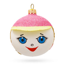 Load image into Gallery viewer, Girl in the Hat Glass Ball Christmas Ornament 3.25 Inches