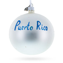 Load image into Gallery viewer, Flag of Puerto Rico Glass Ball Christmas Ornament 4 Inches