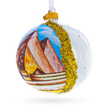 Load image into Gallery viewer, Pyramids and Great Sphinx of Giza, Egypt Glass Ball Christmas Ornament 4 Inches