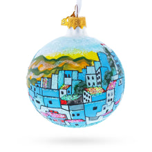 Load image into Gallery viewer, Blue City Chefchaouen, Morocco Glass Ball Christmas Ornament 3.25 Inches