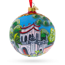 Load image into Gallery viewer, Temple of Literature &amp; National University, Hanoi, Vietnam Glass Ball Christmas Ornament 4 Inches