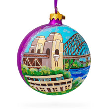 Load image into Gallery viewer, Harbor Bridge, Sydney, Australia Glass Ball Christmas Ornament 4 Inches