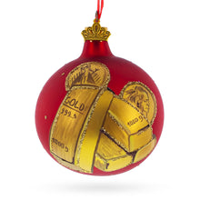 Load image into Gallery viewer, Gold Bars and Coins Glass Ball Christmas Ornament 3.25 Inches