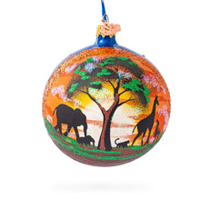 Load image into Gallery viewer, African Safari Glass Ball Christmas Ornament 4 Inches