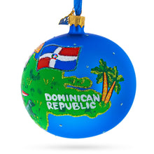 Load image into Gallery viewer, Dominican Republic Glass Ball Christmas Ornament 4 Inches