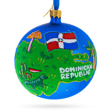 Load image into Gallery viewer, Dominican Republic Glass Ball Christmas Ornament 4 Inches