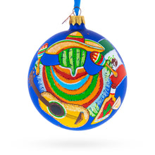 Load image into Gallery viewer, Mexico Glass Ball Christmas Ornament 4 Inches