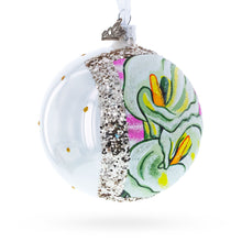 Load image into Gallery viewer, 1928 Georgia O&#39;Keeffe &quot;Two Calla Lilies on Pink&quot; Glass Ball Christmas Ornament 4 Inches