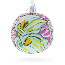 Load image into Gallery viewer, 1928 Georgia O&#39;Keeffe &quot;Two Calla Lilies on Pink&quot; Glass Ball Christmas Ornament 4 Inches