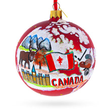 Load image into Gallery viewer, Travel to Canada Glass Ball Christmas Ornament 4 Inches