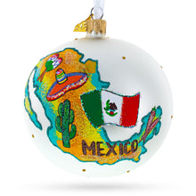 Load image into Gallery viewer, Travel to Mexico Glass Ball Christmas Ornament 4 Inches