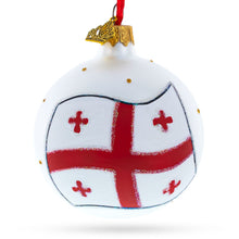 Load image into Gallery viewer, Flag of Georgia Glass Ball Christmas Ornament 3.25 Inches