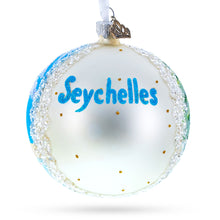 Load image into Gallery viewer, Seychelles on Indian Ocean Glass Ball Christmas Ornament 4 Inches