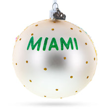 Load image into Gallery viewer, South Beach, Miami, Florida, USA Glass Ball Christmas Ornament 4 Inches