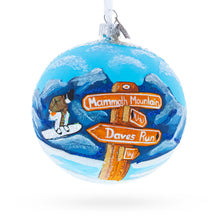 Load image into Gallery viewer, Mammoth Mountain Ski Area, California, USA Glass Ball Christmas Ornament 4 Inches