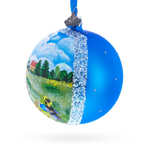 Load image into Gallery viewer, Wild Poppies Painting Glass Ball Christmas Ornament 4 Inches