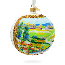 Load image into Gallery viewer, Village Road Painting Glass Ball Christmas Ornament 4 Inches