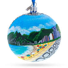Load image into Gallery viewer, Copacabana, Rio de Janeiro, Brazil Glass Ball Christmas Ornament 4 Inches