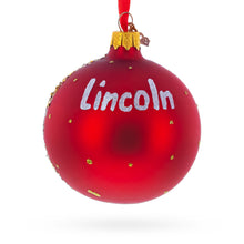Load image into Gallery viewer, Nebraska State Capitol,  Lincoln, Nebraska, USA Glass Ball Christmas Ornament 3.25 Inches
