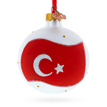 Load image into Gallery viewer, Flag of Turkey Glass Ball Ornament 3.25 Inches