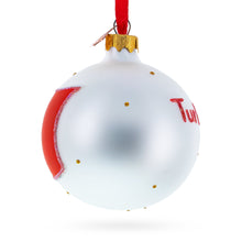 Load image into Gallery viewer, Flag of Turkey Glass Ball Ornament 3.25 Inches