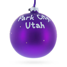 Load image into Gallery viewer, Park City Ski Resort, Utah, USA Glass Ball Christmas Ornament 4 Inches