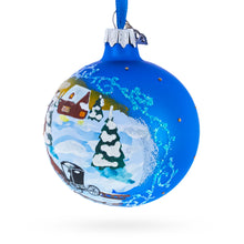 Load image into Gallery viewer, The Couch in the Winter Village Glass Ball Christmas Ornament 3.25 Inches