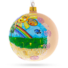 Load image into Gallery viewer, I Love Art Glass Ball Christmas Ornament 4 Inches